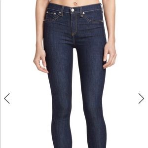 Rag & Bone high-rise skinny dark wash jeans